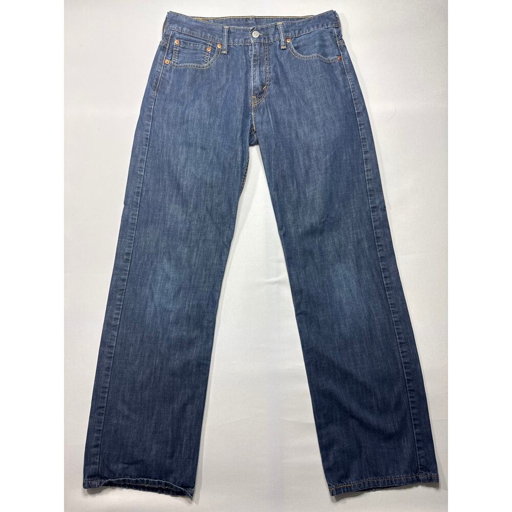 Levi's 569 Men's Loose Straight Leg Blue Jeans - Size 32x36 (32x32) HEMMED